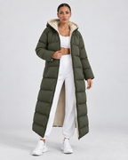 Women's Maxi Puffer Coat Plush Lined Hooded Full Zip