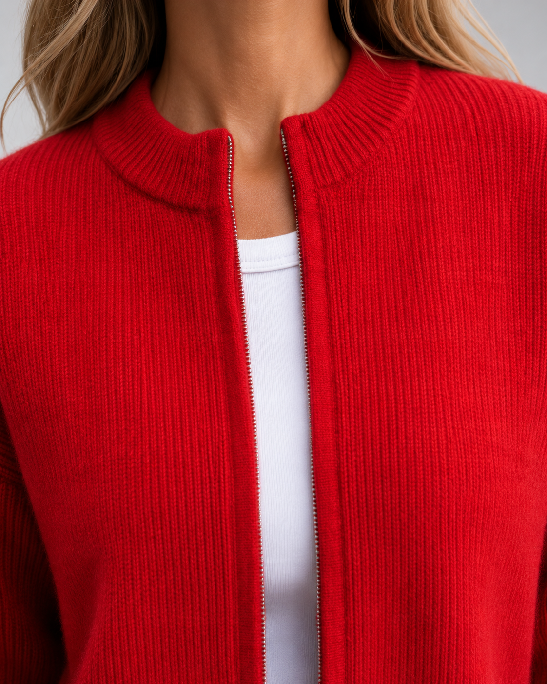 Women's Open-Front Knit Cardigan with Pockets