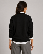 Women's Ribbed-Trim Crewneck Sweater