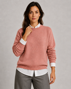 Women's Ribbed-Trim Crewneck Sweater