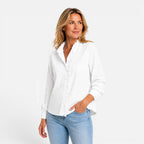 Women's Ruffle Collar Striped Blouse