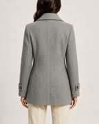 Women's Short Notch-Lapel Double-Breasted Coat