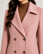 Women's Short Notch-Lapel Double-Breasted Coat