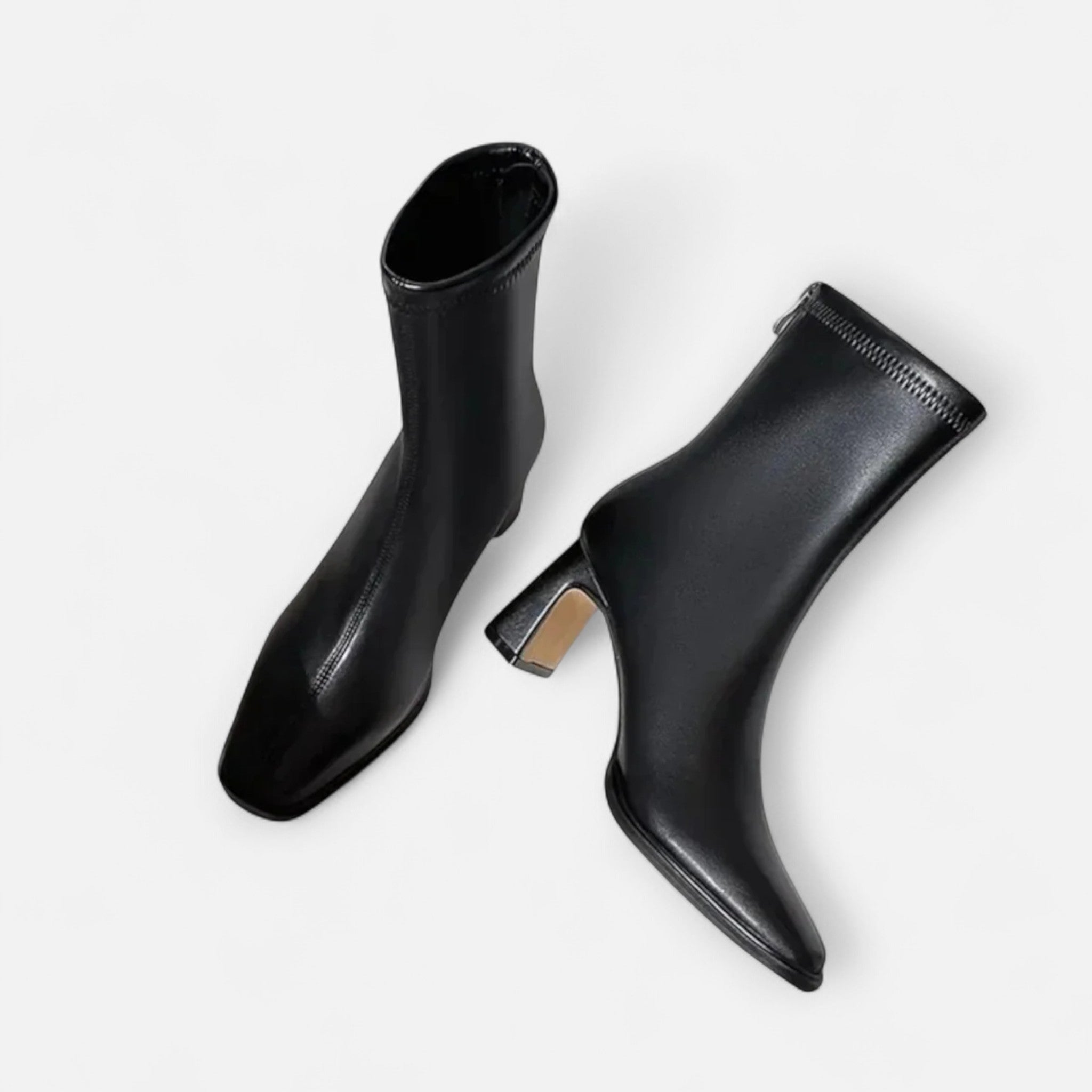 Women's Square-Toe Block Heel Ankle Boots