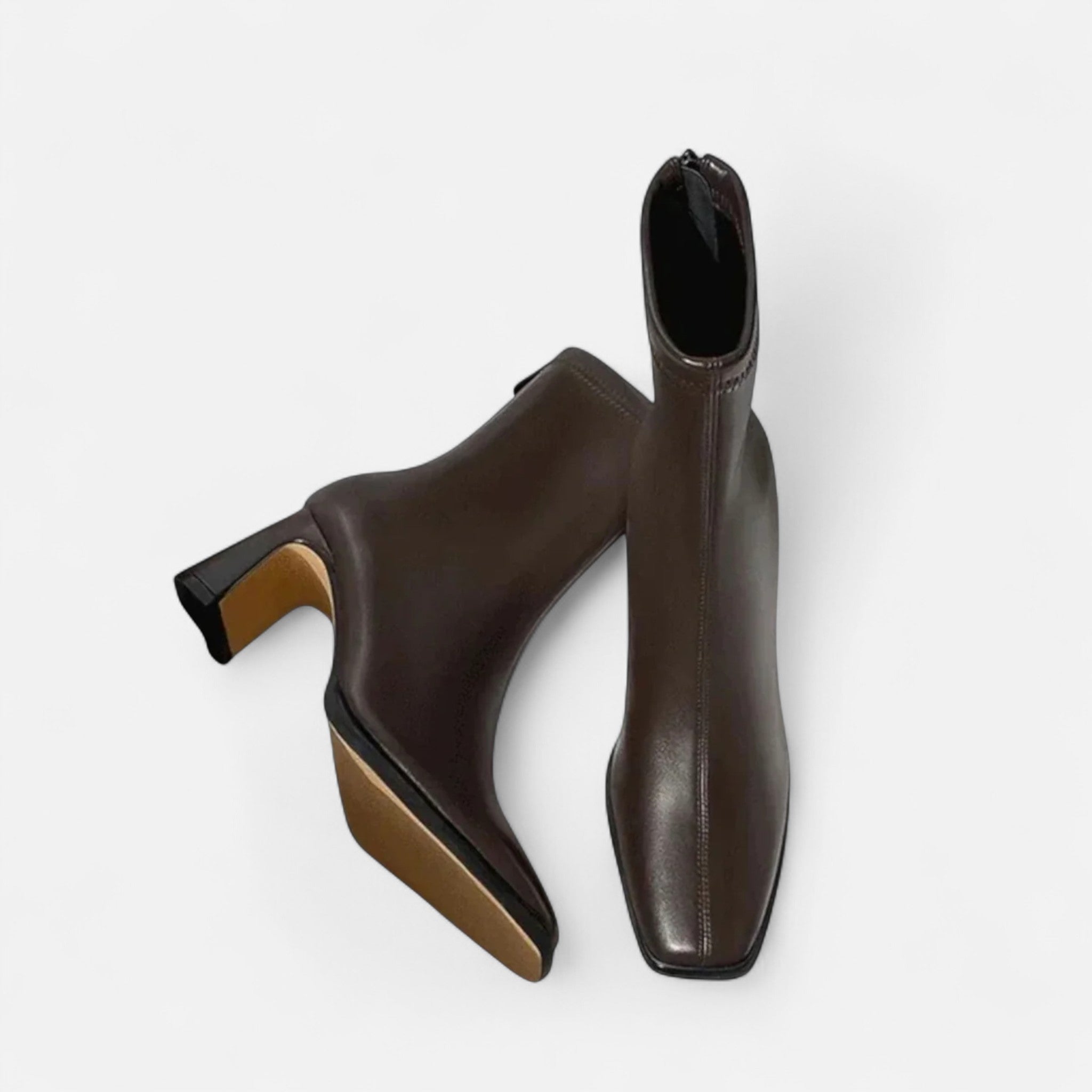 Women's Square-Toe Block Heel Ankle Boots