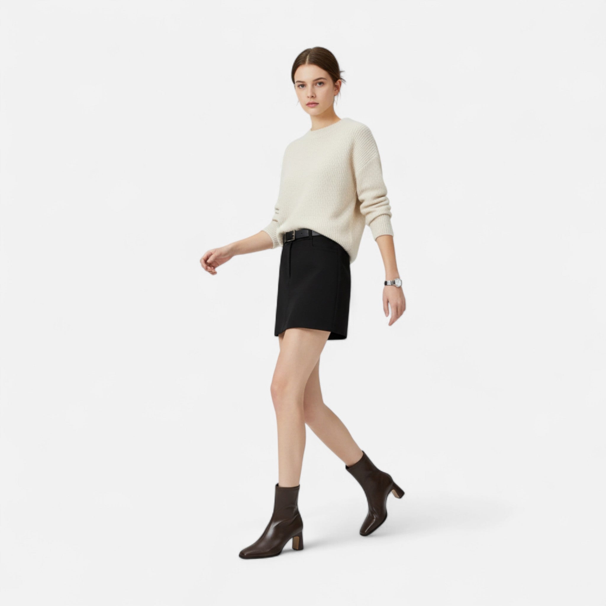Women's Square-Toe Block Heel Ankle Boots