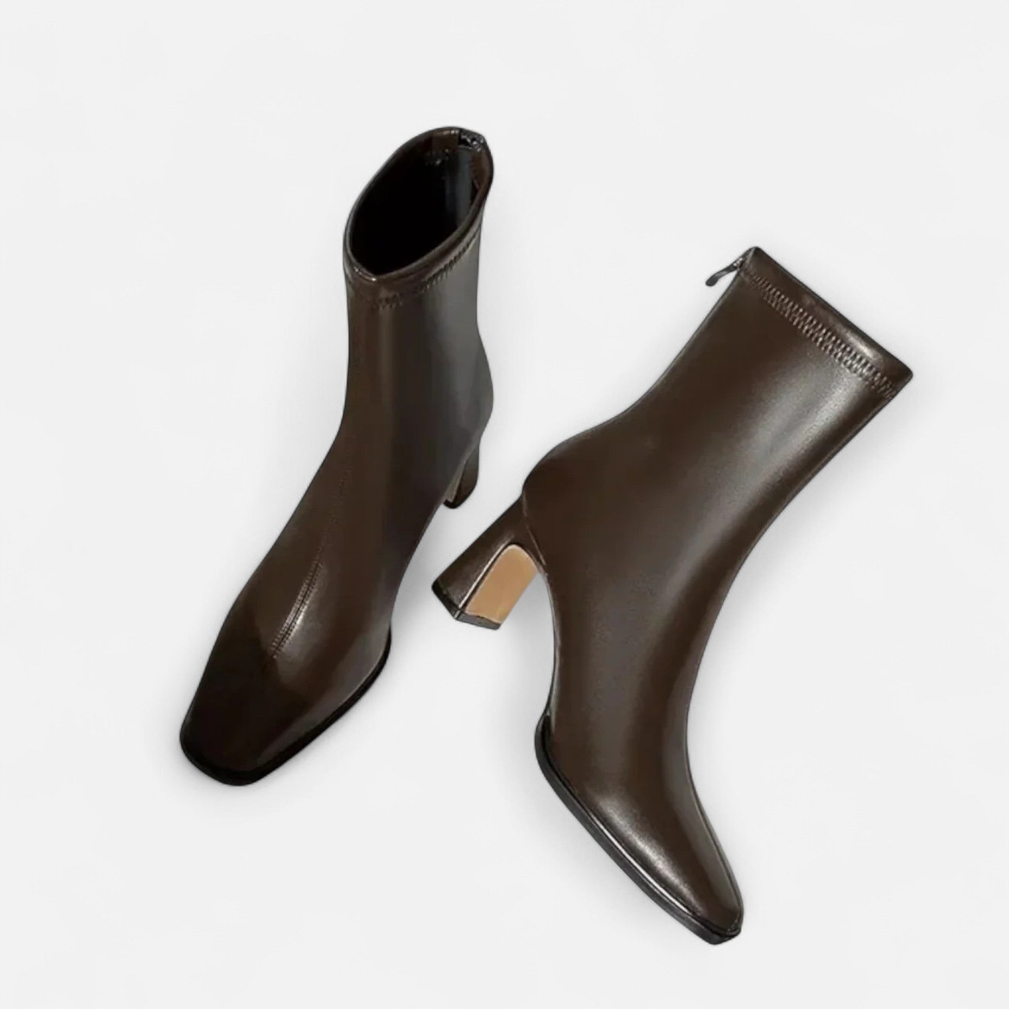 Women's Square-Toe Block Heel Ankle Boots