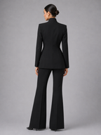 Women's Matching Blazer & Wide-Leg Pants Set
