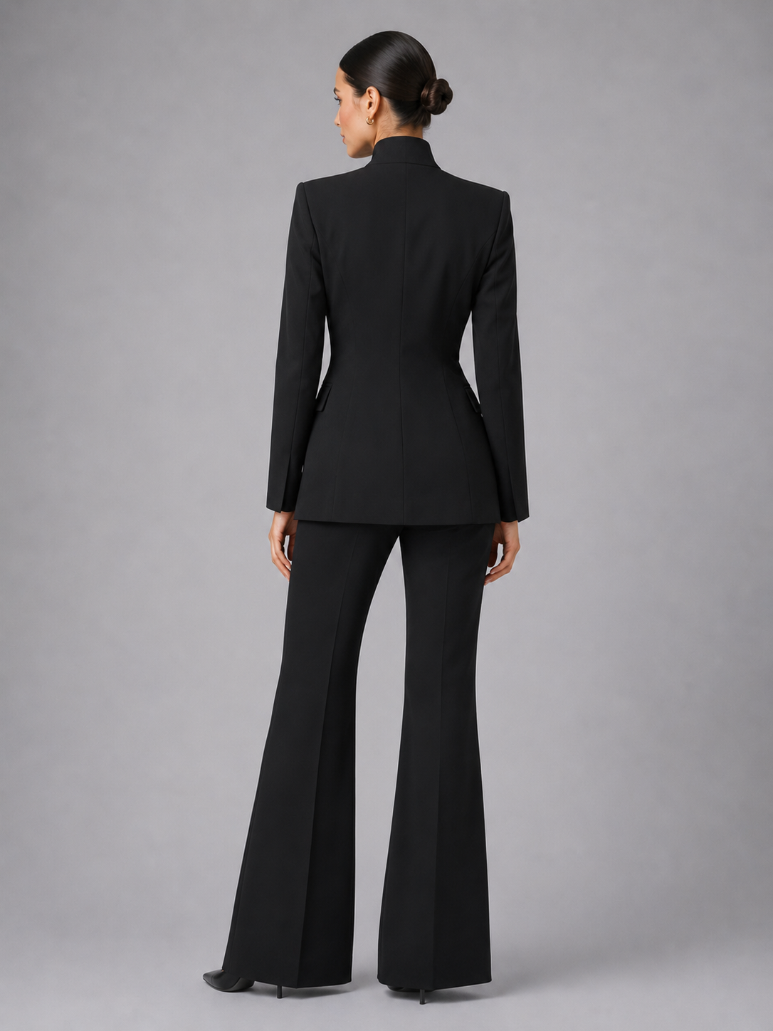 Women's Matching Blazer & Wide-Leg Pants Set