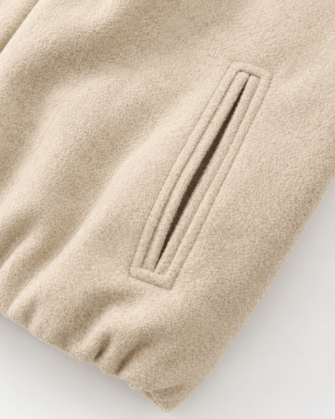 Women's Cropped Wool-Blend Balloon-Sleeve Bomber