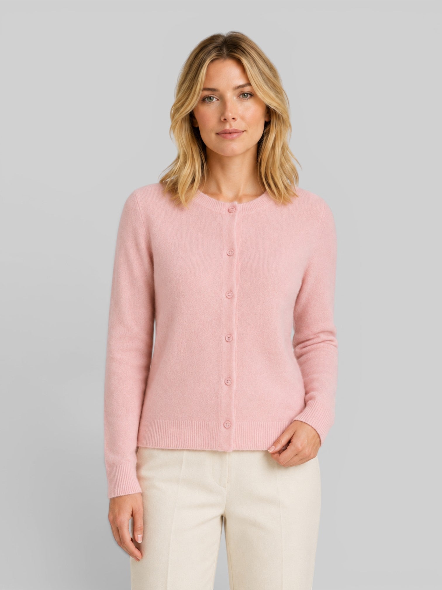 Women's Relaxed-Fit Wool Knit Cardigan